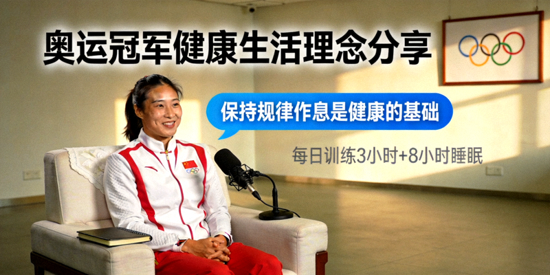 奥运冠军专访画面 - 冠军分享健康生活理念