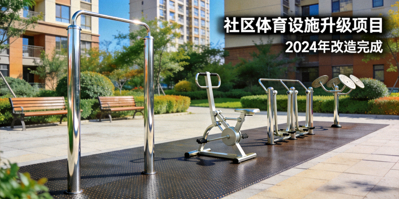社区体育设施升级 - 崭新的社区健身器材