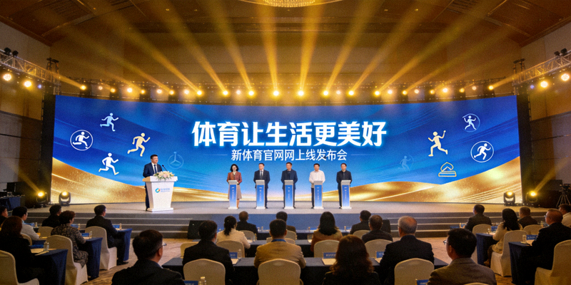 星空体育官方网站上线发布会现场 - 体育让生活更美好主题背景