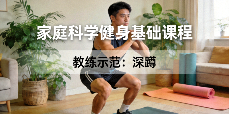 家庭科学健身基础课程 - 教练示范居家锻炼动作