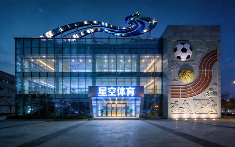 星空体育公司总部大楼外观 - 现代建筑与体育元素结合