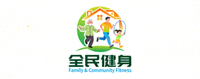 全民健身主题网站Logo - 展示家庭与社区共同运动的和谐场景