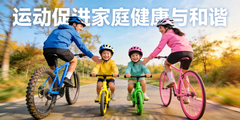 家庭一起参与户外骑行活动 - 运动促进家庭健康与和谐