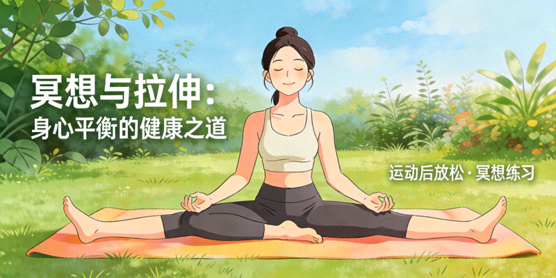冥想与运动后拉伸相结合 - 追求身心平衡的健康状态