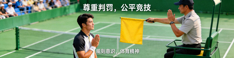 网球运动员尊重裁判判罚 - 彰显公平竞争和规则意识