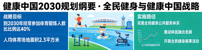 健康中国2030规划纲要相关图示 - 全民健身与健康中国战略