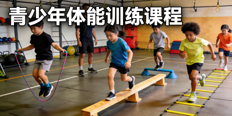 青少年体能训练课程 - 孩子们在专业场地进行协调性训练