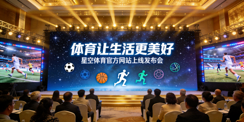 星空体育官方网站上线发布会现场 - 体育让生活更美好主题背景
