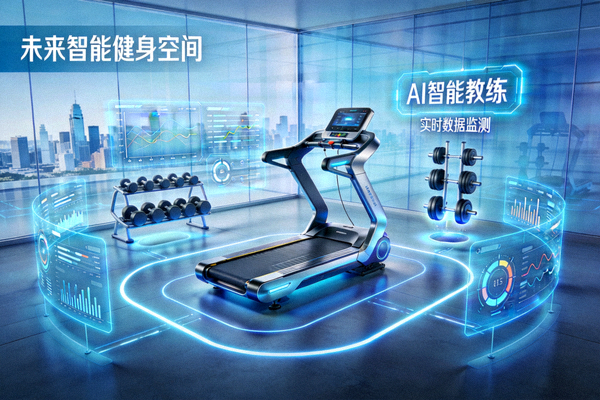 未来智能健身概念图 - 高科技健身环境想象