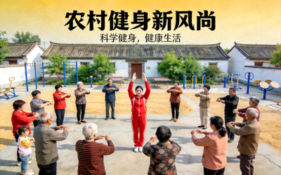 乡村体育指导员带领村民跳健身操，展现农村健身新风尚