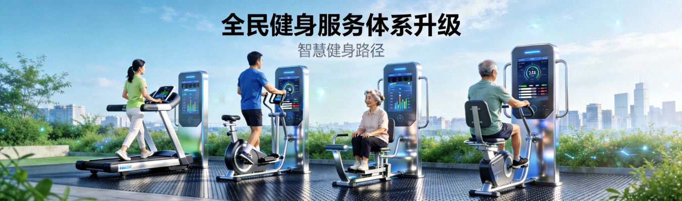 全民健身服务体系升级 - 市民在智慧健身路径锻炼