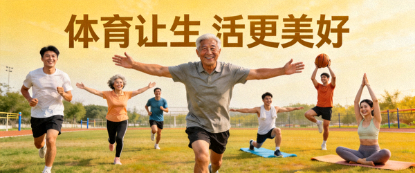 体育让生活更美好公益广告片截图 - 运动中的快乐人群