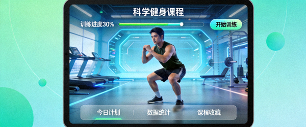 在线健身课程界面展示 - 教练指导科学健身