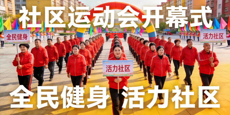 社区运动会开幕式 - 居民方阵入场