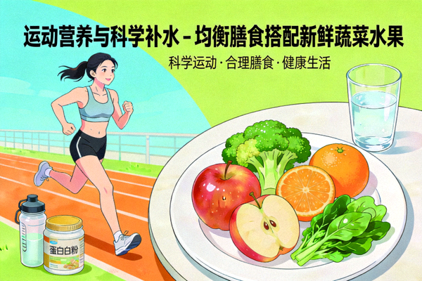 运动营养与科学补水 - 均衡膳食搭配新鲜蔬菜水果